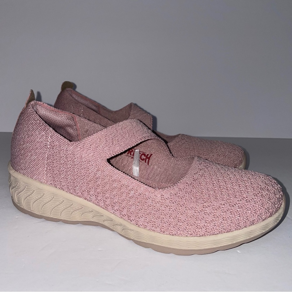Skechers Up Lifted Washable Knit Slip-Ons Pink Sneakers